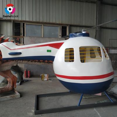 China Amusement Park Products Realistic Fiberglass Motion Helicopter Flat Model For Kiddie Playground for sale