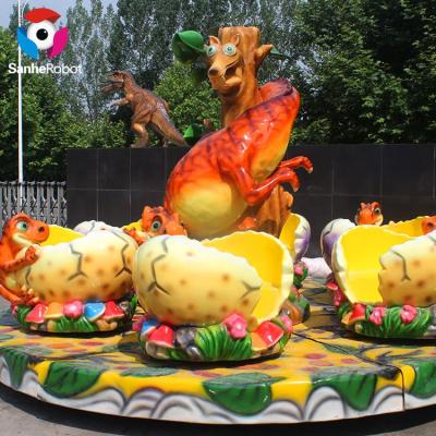 China Realistic Motion Fiberglass Broken Hatching Dinosaur Eggs 6 Seat Merry Go Round Carousel Rides For Sale for sale