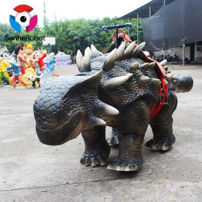 China Realistic Motion Stuffed Dinosaur Safari Animal Coin Operated Walking Ride for sale