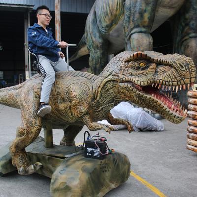 China Realistic Motion ISO Certificated Happy Ride On Toy Walking Dinosaur Safty Trailer Amusement Ride Seat for sale