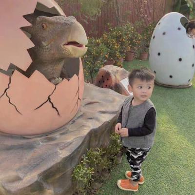 China Custom Attractive Animatronic Growing Up Dinosaur Egg Baby Realistic Motion Theme Park Dinosaur Eggs For Sale for sale