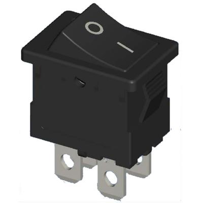 China DPST 4 Pin KCD Rocker Switch 12A 250V On Off HS6-F7-6-04Q100-BB03 for sale