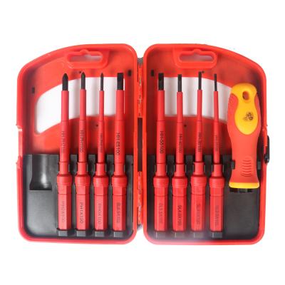 China Multifuction 8pcs Interchangeable Electrical VDE Insulated Insulation Screwdriver Electrician Set Cutomized Multifuction Carbon Steel 3 Years for sale