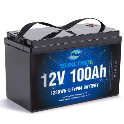 China Deep Cycle Battery High Capacity 12 Volt Lithium Lifepo4 Solar Battery For Solar System for sale