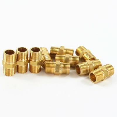 China Brass Stainless Steel Screw Thread Water Pipe Connector Fittings WELDING EQUAL Hexagon Mount for sale