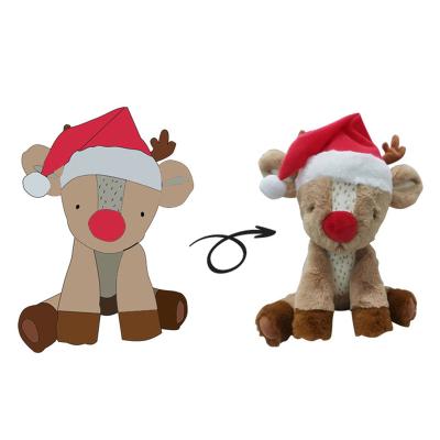 China 2022 Custom Soft Christmas Stuffed Moose Reindeer Doll Decor Christmas Christmas Gift / Toy for sale