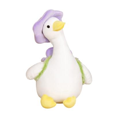 China 2022 New Design Cute Cartoon Doll Soft White Yellow Duck Plush Toy Home Decoration for sale