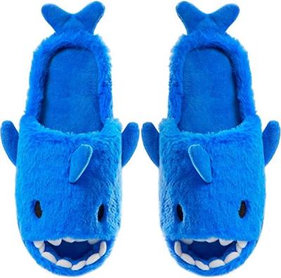 China Fashion Trend House Slippers For Women Men Shark Slippers Comfortable Indoor Slippers Plush Shark Slippers for sale