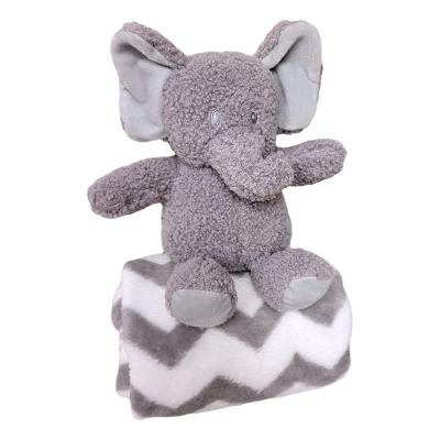 China Soft Cozy Warm Soft Blanket With Plush Toy Git Set Elephant Plush Toy Plush Toys for sale