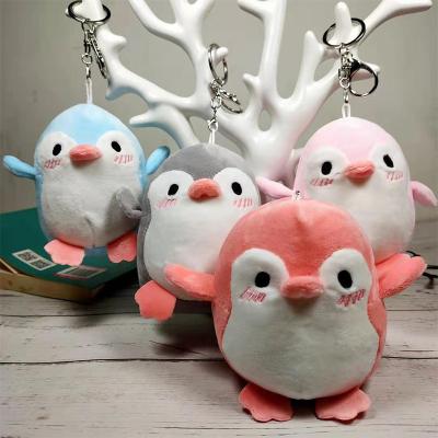 China Cute Animal Plush Doll Product Small Penguin Doll Blush Penguin Plush Key Chain for sale