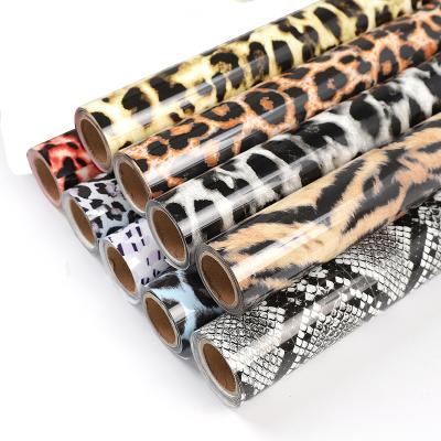 China Apparel 0.5*45m One Roll Leopard Print PU Lettering Film New Fashion Heat Transfer Vinyl for sale