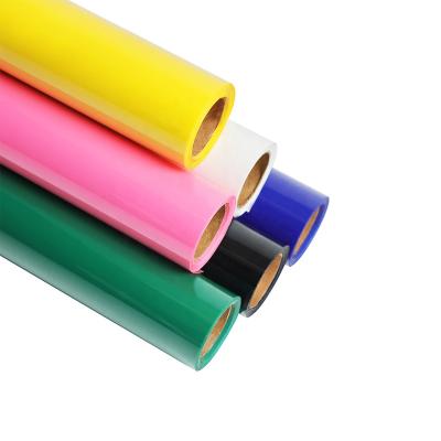 China Feature Ten Rolled Up 0.5*45m Batch Color PU Leather Clothing DIY Heat Transfer Marking Film for sale