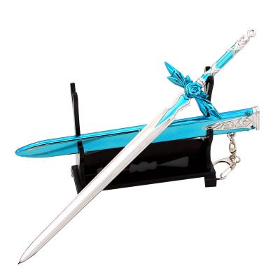 China Japan zinc alloy whole small sword Toy Sword Art Online Alicization Rose Sword blue metal 22cm 88g for sale