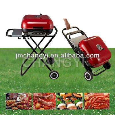 China Hot Sale Mini Charcoal Suitcase Bbq Grills Portable Adjustable Size for sale