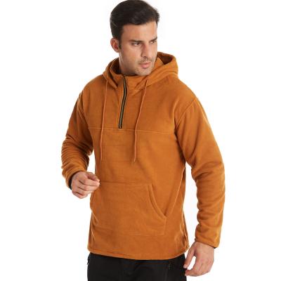 China New Amazon DLL Fall and Winter Solid Color Sports Fleece Waterproof Double Sided Zipper Knitted Sweater Plus Size Men's Hooded Hoodies for sale