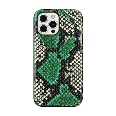 China 2023 Shockproof New Fashionable Python Skin Leather Phone Case For Iphone 12 13 14 Pro Max 13Pro 14Promax 11 Covers for sale