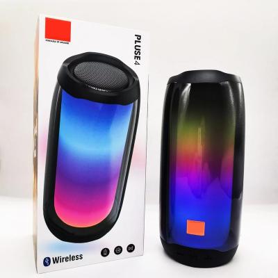 China New 2023 Radio Pulse 4 Speaker 360 Degree Led Powerful Sound BT 5.0 Bass Colorful Lights Portable Deep Speakers for sale