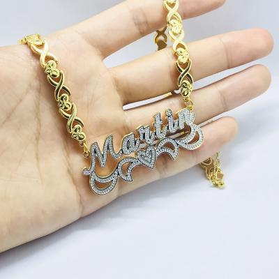 China Customized Necklace Gifts Customized Letter Necklace Custom Jewelry High Quality Pendant Necklace Two Colors Plated for sale