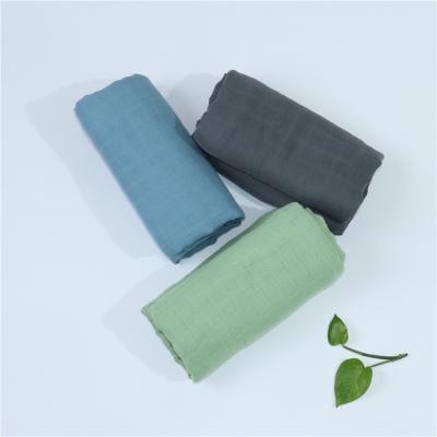 China Disposable Custom Printed Baby Muslin Wraps Plain Bamboo Muslin To Wrap Blanket for sale