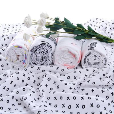 China 100% Disposable Muslin Newborn Baby Blanket Set Organic Cotton Most Popular Print Custom Muslin Wrap for sale