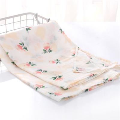 China Disposable Newborn Gift 100% Cotton Baby Organic Muslin Wrap Blanket for sale