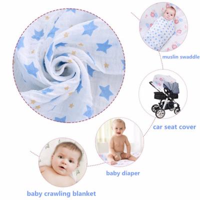 China Hot Sale 100% Organic Cotton Baby Muslin Anti-pilling Wrap Blanket for sale