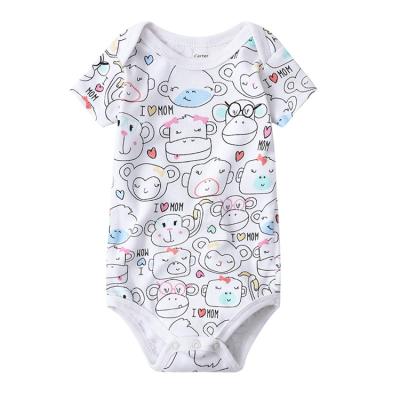 China Breathble Cartoon Design Cotton Newborn Baby Boy Romper Summer 5 Pieces Baby Overalls Set Comfy 100% Cotton Shorts Sleeve for sale