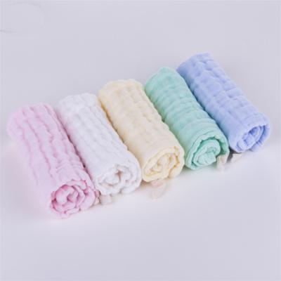 China Antibacterial 100% Organic Cotton Muslin Washcloth Baby Face Towel Hand Towel for sale