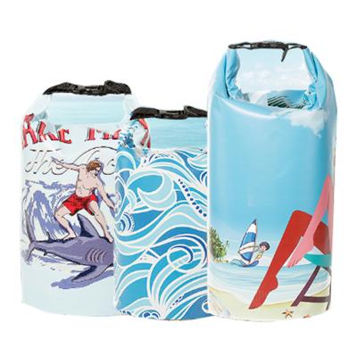 China Full Printing 500D Design Pattern TPU Dry Bags 10L Backpack Factory UV Dry Bags Colorful Hot Waterproof Tarpaulin Dry Bag for sale