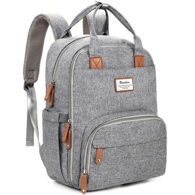 China Backpack Travel Backpack Maternity Baby Changing Bags, Gray Baby Diaper Bag Backpack, Multifunctional Mom Baby Bag for sale