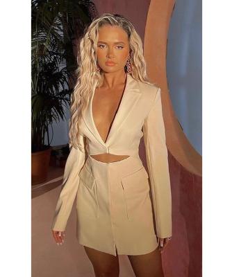 China European America Hot Selling Anti-wrinkle Long Sleeve Short Skirt Two Pieces Women Suits Blazers Femme Ladies Women 2022 for sale