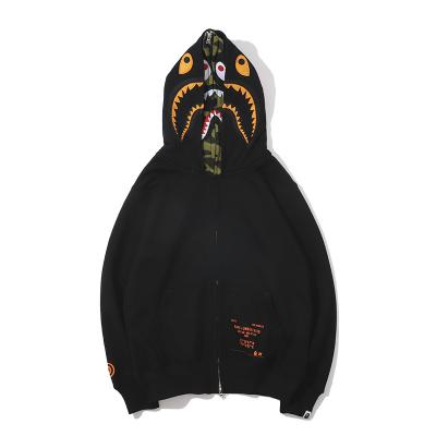 China High Quality Breathable Cotton Bape Double Shark Hoodie Jacket Bape 2 Hat Black Custom For Mens Hoodies for sale