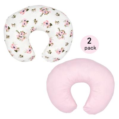 China Amazon Non-Toxic Baby Printed 2 Pack Elastic U Shaped Feeding Pillow Cover for sale