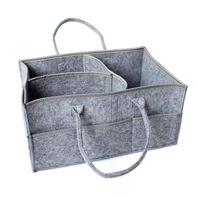 China 2020 Best PACKING BAG Organizer Storage Bin Baby Diaper Cart Felt Basket Tote Bag for sale