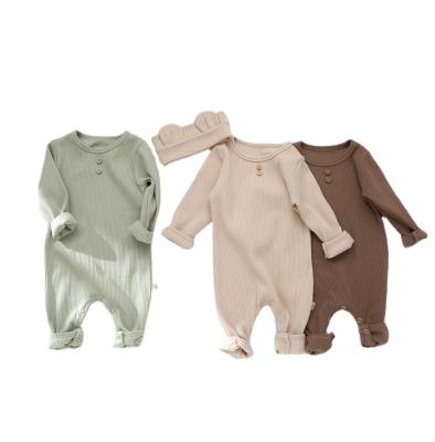 China 95% Cotton Waffle Solid Color Male Long & Female Baby Loop Wrapped Open Pa'pa for sale