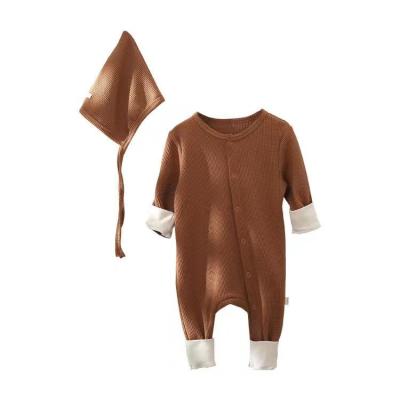 China Anti-static Pure Cotton Newborn Baby Underwear Suit Infant Clothes Baby Two-piece Set For Autumn for sale