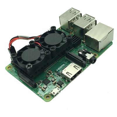 China For best selling raspberry pi 3 B+ model raspberry pi pi2 pi3 pi4 cooling dual fans for raspberry pi 4 dual fan for sale