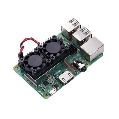 China For Raspberry Pi 4 Raspberry Pi Pi2 Pi3 Dual Fan Kit Heatsink Cooler With Adhesive For Raspberry Pi 3 B Dual Model Fan for sale