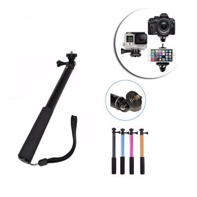 China Portable 30cm-98cm CNC  Monopod Handheld Extendable Selfie Stick For Go Pro Hero 4 3+ 3 2 1 for sale