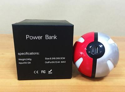 China 2016 Newest  Design 10000mAh Pokemon Go Pokeball  Magic Ball LED Light Portable Power Bank Powerbank For Mobile Phone for sale