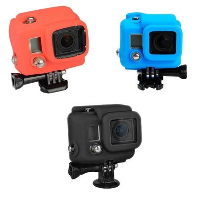 China 5 Colors Soft Silicone Protective Housing Case Cover For  Hero Go Pro 4 3+ Camera Accessories for sale