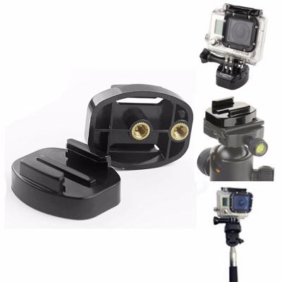 China Universal Quick Release Plate Bracket Tripod Mount with 1/4 inch Screw Nut For  Hero 4 3 4S SJ4000 SJCAM Xiaomi Yi for sale