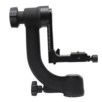 China 360 Degree Panoramic Gimbal Tripod Head With Arca-Swiss Standard 1/4'' Quick Release Plate Bubble Level For Digital SLR for sale