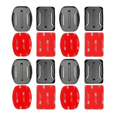 China  Accessories Set 4PCS Flat And Curved Base Adhesive Mount 3M VHB Stickers For Go Pro Hero 5 3 2 4 Session Xiaoyi 4K for sale