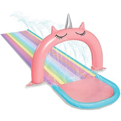 China Fun Inflatable Sprinkler Water Game Sprinkle And Splash Inflatable Shark Water Slide Water Fun Splash For Kids for sale