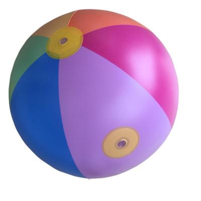 China Durable Promotional Colorful PVC Water Sprinkler Inflatable Beach Ball For Kids And Adults for sale