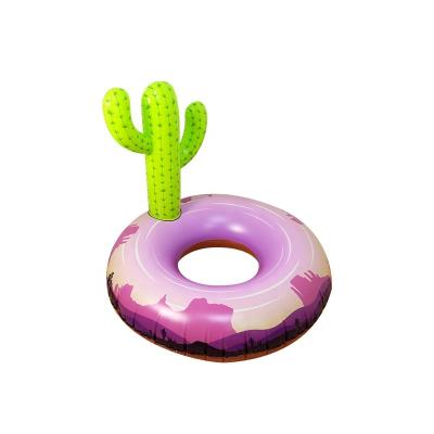 China Cartoon Design Cactus Buoy Beach Floated Pool By Floating Rings Inflatable Adult for sale