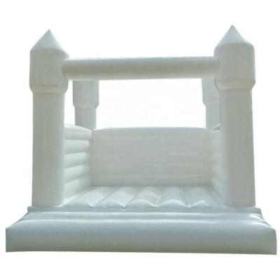 China Large White Adult Bouncy Wedding Party Castle Wedding Bounce House 4m Inflatable With Top for sale