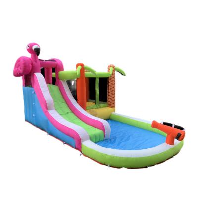 China Outdoor entertainment bouncing castle bouncers pool and inflatable jumpers waterslide bounce house purchase with slide for sale