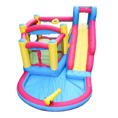 China Outdoor Entertainment Outdoor Kids Bouncing Castle Water Slide Bouncer Pink Inflatable Bounce House Sale Commercial for sale